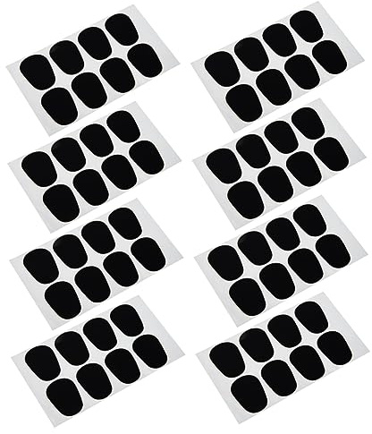 TOYANDONA 64 Stück Saxophon Patchpads aus Schwarzem Gummi für Professionelle Musiker und Anfänger mit Luftdichtigkeit und Stabilisiert das Rohr für Klarinette und Saxophon