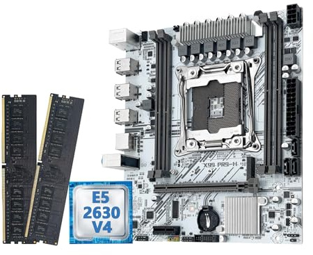 Kit Carte mère X99 avec processeur E5 2630 V4 2011-3 et 16 Go de DDR4 Compatible NVME m.2 PR9-H