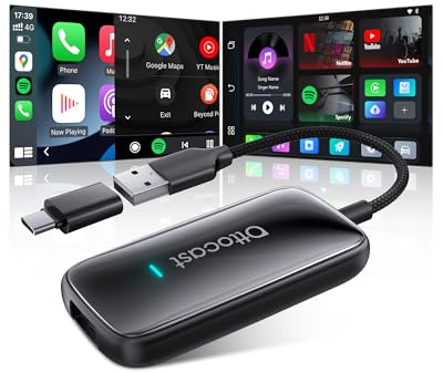 2026 Ny OTTOCAST Play2video Ultra, Trådlös CarPlay & Android Auto Adapter med YouTube Netflix, Plug & Play 5G-chip, WiFi6, 4GB+32GB Carplay AI Box för bilar med sladdbunden CarPlay från 2016