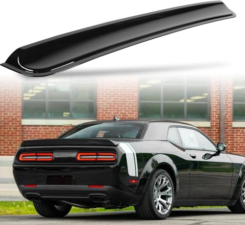 Fanower Roof Spoiler Compatible with 2009-2023 for Dodge Challenger Coupe SXT/R/T 2019-2023 for Dodge Challenger Coupe Scat Pack 392/R/T Scat Pack Widebody Gloss Black Rear Roof Spoiler