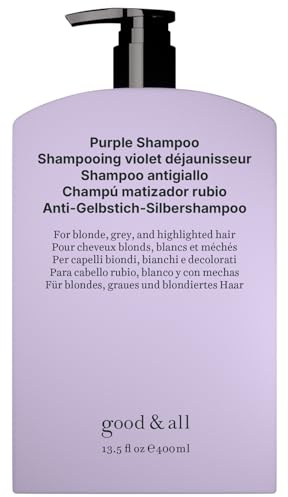 Good&All Shampoing Violet Déjaunisseur pour Cheveux Blonds, Blancs et Méchés - Sans Sulfate, Paraben, Parfum, Vegan - 400ml