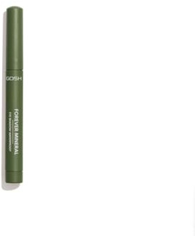 GOSH Forever Mineral Matte Eyeshadow Stick 019 Matt Olive Green – Cream‑to‑Powder Matte White Eye Shadow Crayon, Longwear, Smudge‑Proof, Waterproof & Travel‑Friendly