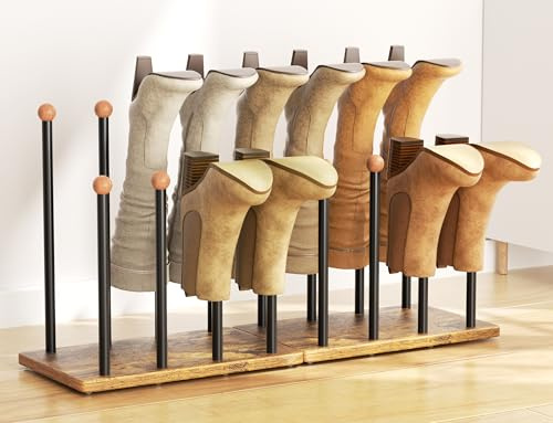 pickpiff Schuhregal 8 Paar Shoe Rack Platzsparend Schuhablage Holz Basis Schuhregal Klein Schwarz mit Zedernholzkugeln