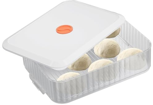 HUTSRAI Boîte de Fermentation pour Pâte à Pizza, Récipient Empilable avec Couvercle, Boîtes de Fermentation pour Pain