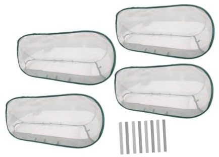 Whtkoph 4 Protectoras para Plantas, Red de Protección contra Aves, Transpirables, Protección contra Aves para Plantas de Fresa, Blanco