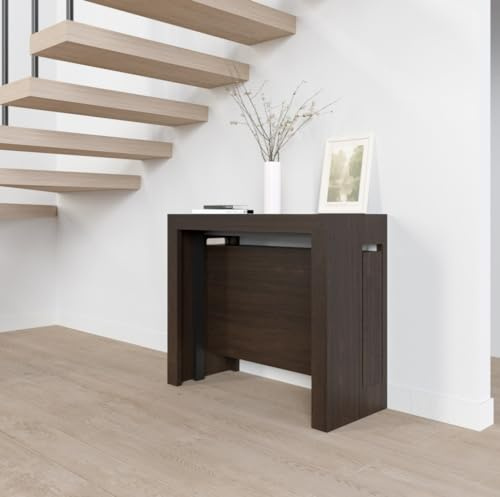 VE.CA - Tavolo Allungabile Mercurio, Made in Italy - Console Allungabile con Porta Prolunghe fino a 3 Metri, 14 Posti Wenge - Moderno Da Sala da Pranzo (14 Posti, Wenge)