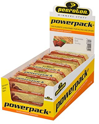 Peeroton Powerpack Riegel Chocolate Split - Energieriegel ohne Zucker - Protein Snack Mahlzeitenersatz mit langanhaltender Energieverfügbarkeit - der Haferriegel, der sättigt und stärkt - 18 x 50 g