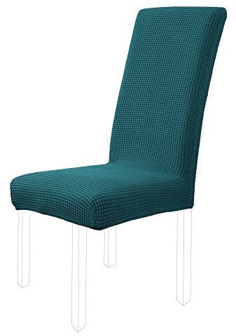 sourcing map Stuhlhussen Stretch Stuhlbezug Jacquard Stuhlüberzug, abnehmbar waschbar Spannbezug für Hotel Partys Bankett Deko Stuhl Hussen Türkis