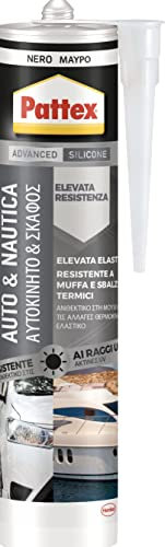 Pattex Adesivo Sigillante Auto e Nautica, Multifunzionale per Applicazioni in Campo Nautico, Resistente alle Vibrazioni, Molto Elastico, Adatto per Sigillare Vetri di Automobili, Cartuccia da 280ml