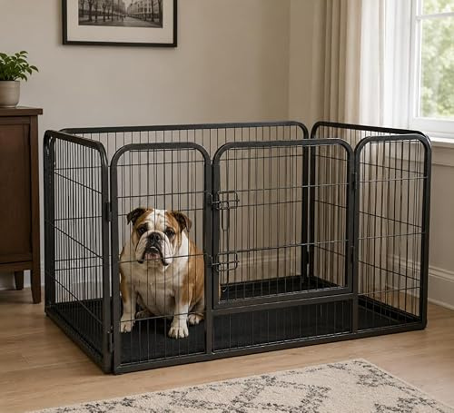 Doggy Style Heavy Duty Whelping Pen With Abs Tray Puppy Play Pen Puppies Cage Crate Cartes Cages Dog Training Playpen for Dogs and puppies (Med)