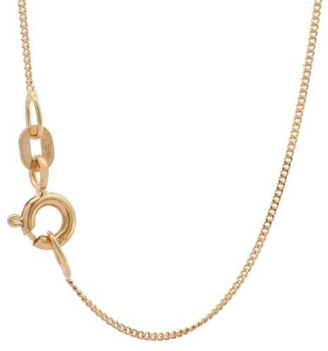 Goldkette Panzerkette Halskette Breite 0,8 mm massiv 585-14 Karat Gold