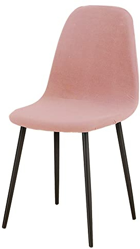 Meigeh Stuhlhussen skandinavischen Esszimmerstuhlhussen Skandinavische Stretch Stuhlhussen Esszimmerstühlhussen Waschbar Stuhlbezüge 2er Set Hellrosa