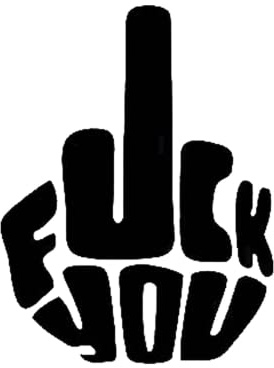Fu*k You - Die Cut Vinyl Decal for Cars, Trucks, Motorcycles, Vans, Laptops, ToolBoxes (Black, 5x5)
