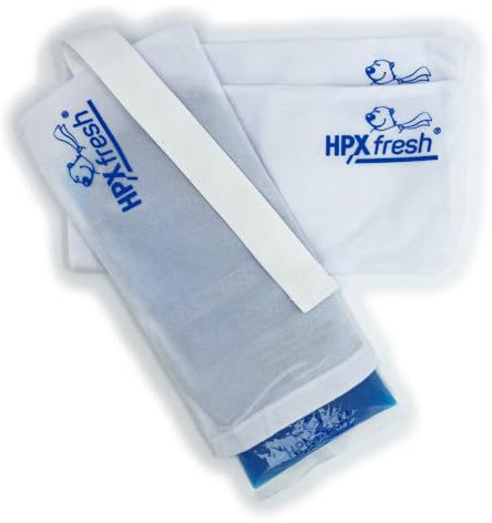 3x HPXfresh® Premium Mehrweg Vlieshülle für Kalt & Warm Mehrfach-Gel-Kompresse und Sofortkältekompresse | Gel-Kühlpack Schutzhülle mit Gummiband zum Schutz und sicherem Halt