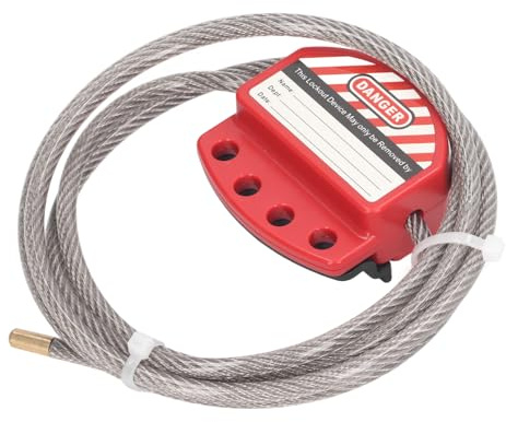 Lockout-Tagout-Kabelschloss, Tagout-Kabelschloss aus Edelstahl mit Mehreren Löchern, 4-Schlüssel-Loch-Einstellung, Kabeldesign, Sperrvorrichtung, Vorhängeschlösser mit Schlüssel