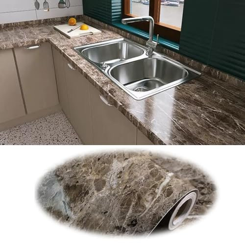 HCZION Möbelfolie Selbstklebende Wandtapete Marmor Folie Vinylfolie Marmortapete Wasserdicht Türtapete Marmor Folie Für Tisch Möbel Klebefolie (Color : I, Size : 60cm/23.6inch)