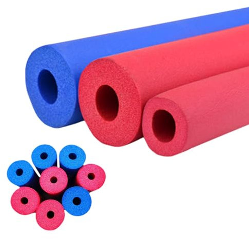 1,8/2m Länge Flexible Rohrisolierung Blau/roter Schaumstoffschlauch Geschlossenzellig 9/15/20/25mm Dick Warm- Und Kaltwasserrohr ID 6/13/25/32/43/48/60mm ( Color : Blue , Size : ID13mm*T15mm*L2m )