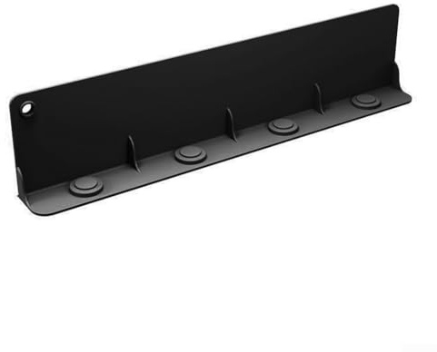 Paraschizzi per lavello da cucina, paraspruzzi d'acqua in silicone, impermeabile, 44 x 10 x 5 cm (nero)