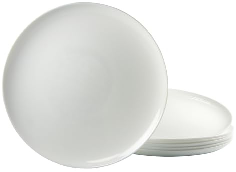 CreaTable, 20827, Serie Italien Party, 6-teiliges Geschirrset, Pizzateller Set aus Opalglas, spülmaschinen- und mikrowellengeeignet, Made in Europe