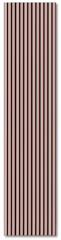 KAISER plastic® Akustikpaneele | Farbe: Pastell Lachs | Wandpaneele in verschiedenen Formaten | Deko Wohnzimmer | Wanddeko in Pastellfarbe | Akustik Paneele Wand | Lamellenwand (240 x 60 cm - 2STK.)