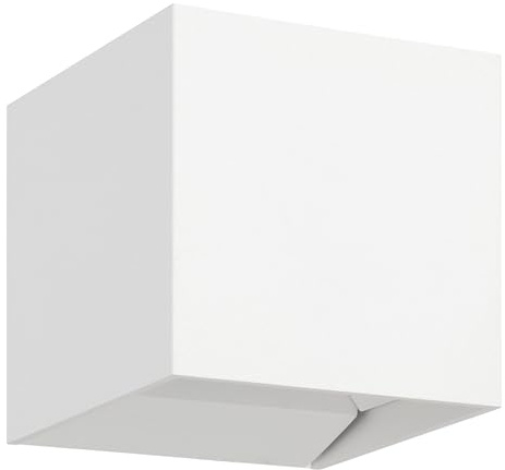 EGLO LED utomhuslampa Calpino 3, utomhusvägglampa med upp- och nedljus, utomhusvägglampa av metall i vitt, utomhuslampa varmvit, IP54
