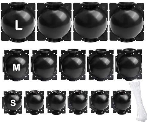 BEOIUCZZY 15 Piezas Dispositivo de Injerto de Plantas, Caja Cultivo Raíces Plantas Dispositivo de Enraizamiento de Plantas Propagadores De Jardinería Alta Presión Caja De Crecimiento (Negro)
