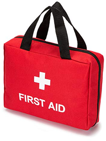Red First Aid Bag Empty 1st Aid Section Dividers Medical Travel Case First Responder Storage Compact Survival Medicine Bags for Car Home Office Kitchen Sport Outdoors Holiday (Red)