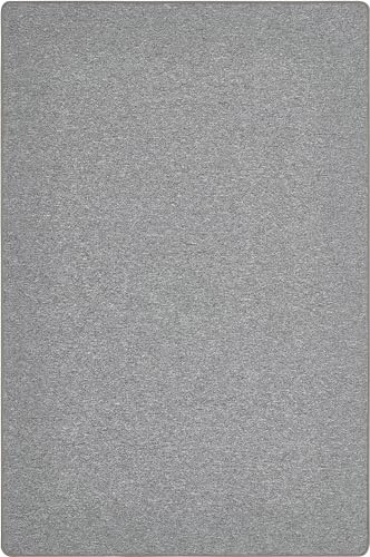 andiamo Teppich Grotone - Webteppich für das Wohnzimmer Schlafzimmer Esszimmer und den Flur - pflegeleichter unempfindlicher Teppich für das Büro 133 x 190 cm Grau-Weiß