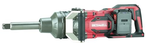 BESWELL CIW-1100B-B Avvitatore a Impulsi 1, avvitatore a percussione con incudine lunga, chiave a percussione senza fili, set con 4 batterie agli ioni di litio da 5,0 Ah e doppio caricabatteria
