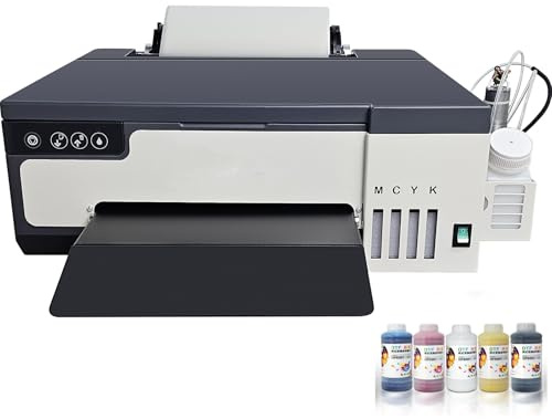 Furvveerr A3L18050 DTF Drucker A3 DTF Transfer Drucker T-Shirt Druckmaschine Textildrucker Heißprägen DTF-Drucker XP600 Druckkopf,Mit weißer Tinte Umrühren,für DIY,Tinte Enthaltend