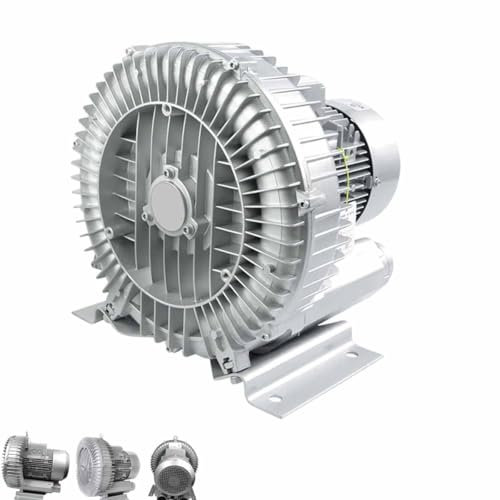 Högtrycksvirvelringfläkt Industriell vakuumpump ringfläkt 180w-110v, maximal luftvolym 48m³/h, luftare for fiskdamm