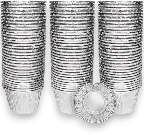 100 Pirottini in alluminio 135 ml 85x38 mm per cupcake tortini salati utilizzabili in forno e frigo 100 pezzi