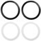 Tabanzhe Sink O Ring-2 Set 110 mm Seal Washer Rubber Basin Plug Replacement Black Rubber and White Silicone Sealing Ring Sink Drain Accessories for Tap Washers Basin Plug