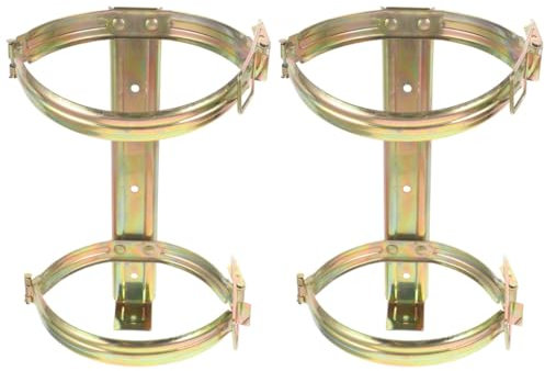Angoily 2piezas Soporte De Extintor De Pared Metálico Montaje Sencillo y Práctico Para Extintores De Abrazadera Resistente y Funcional Para Almacenamiento Seguro Hogar y Oficina