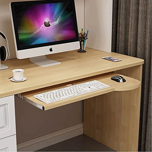Sottopiano ergonomico in legno per tastiera, con supporto regolabile in altezza, cassetto scorrevole per tastiera, per scrivania, estensore per tastiera e mouse (registro 60 x 26 cm)