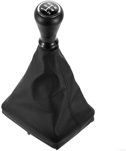 Pommeau de levier de vitesse en cuir 5 vitesses avec housse pour 206 406 - Pièce de rechange manuelle boîte de vitesses noire