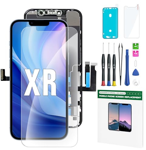 YOXINTA pour Ecran iPhone XR 6.1'' LCD Complet Replacement, Tactile 3D Numériseur Assemblage Complet pour Modèle A1984,A2105,A2106,A2108