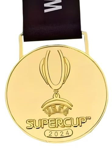 JHRFU 2024 Europa Super Cup Medaille Replik Football League Sammlerstücke Champions Souvenirs Geschenke Für Fußballfans