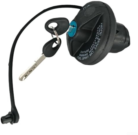 Abschließbarer Tankdeckel mit 2 Schlüsseln für Fiat 500 Grande Punto Schwarz ABS-Material OEM 71802520 Auto Tankdeckelschloss Ersatzteil Schnellinstallation