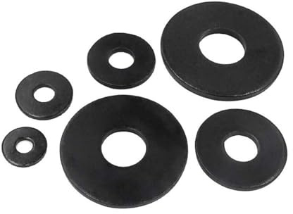 Rondelle Piatte 1/50 pezzi M3 M4 M5 M6 M8 M10 M12 M14 M16 Rondella piatta larga nera di grandi dimensioni, guarnizione semplice(5pcs M6x25x2)