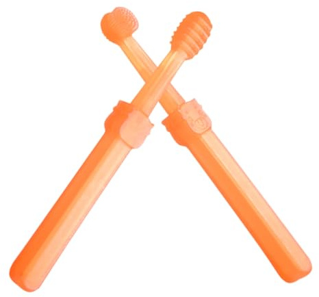 Spazzole da in Silicone per Ragazzo Ragazza, Set da 2 Pezzi, Denti | Pulizia Delicata di Gengive e Lingua, Leggere e Portatili, Custodia Inclusa, a Casa o Viaggio
