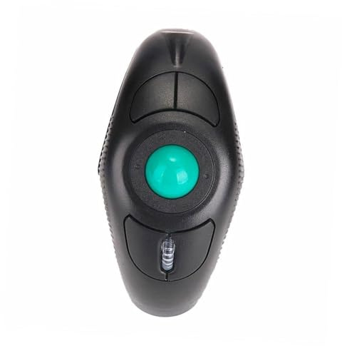 DOITOOL Souris Trackball sans Fil Portable en Plastique Noir Contrôle par Pouce USB 2.4ghz 1000dpi pour Ordinateur Portable Droitier et Gaucher