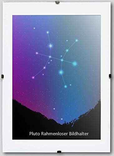 myposterframe Pluto Rahmenloser Bildhalter 103 x 154 cm Bildträger 154 x 103 cm Großformat Hier: Acrylglas Antireflex 2 mm