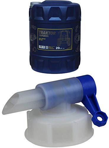 MANNOL Olio Motore Trattore Superoil API CD 15W-40 con Rubinetto di Scarico Inclusivo
