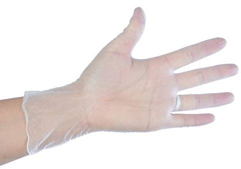 SUSHOP 100 Guantes de Vinilo de Las PC, sin Polvo y Libre de látex, Guantes de plástico Transparente para una Cocina, la Limpieza - Guantes Claro preparación de Alimentos,Thin Section,M