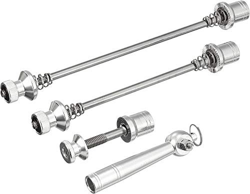 P4B | Schnellspanner Set für Fahrräder in Silber/Verchromt | Mit Spezialschlüssel als Diebstahlschutz | Achse = CrMo