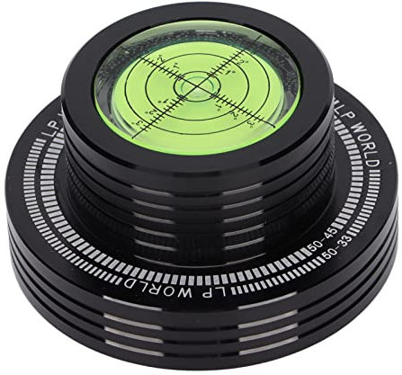 Stabilizzatore per Giradischi, Morsetto per Giradischi per Giradischi per Dischi LP con Peso per Giradischi, con Livellamento a Bolla, per Giradischi, per Audiofili, Utenti di DJ e Appassionati(Nero)