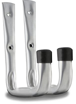 DOJA Barcelona | Ganci a U per Muro | 4 Ganci Bicicletta Muro Semplici | 120x80x55mm | Acciaio Zincato | Appendi Bici da Parete, Supporto da Parete per Kayak, Staffe Porta Attrezzature Sportive