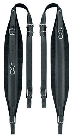 Akkordeonriemen Akkordeongurte 120 + Bässe Leder Samt 8 cm breit schwarz inkl. Rückenverbinder