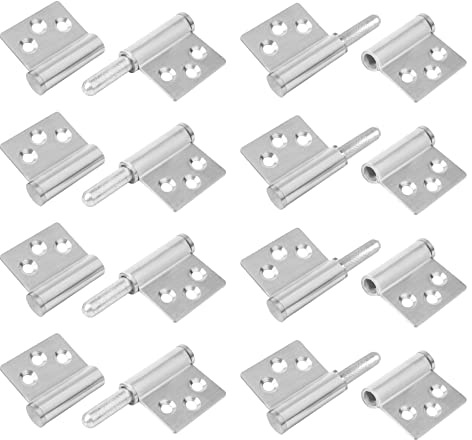 TSSS 8 PCS 78mm(3) Lift Off Flag Hinges, Stainless Steel Detachable Hinges, Max Load 20 kg/Pair
